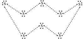 Electron dot structure of a sulphur molecule